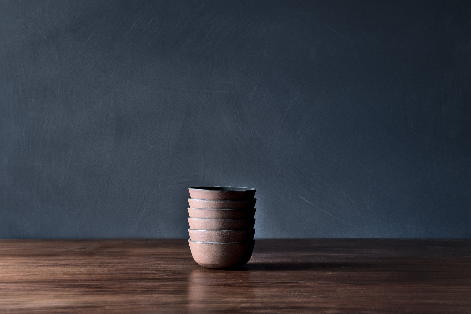 Charcoal Everyday Bowls on Red clay - Set of 6