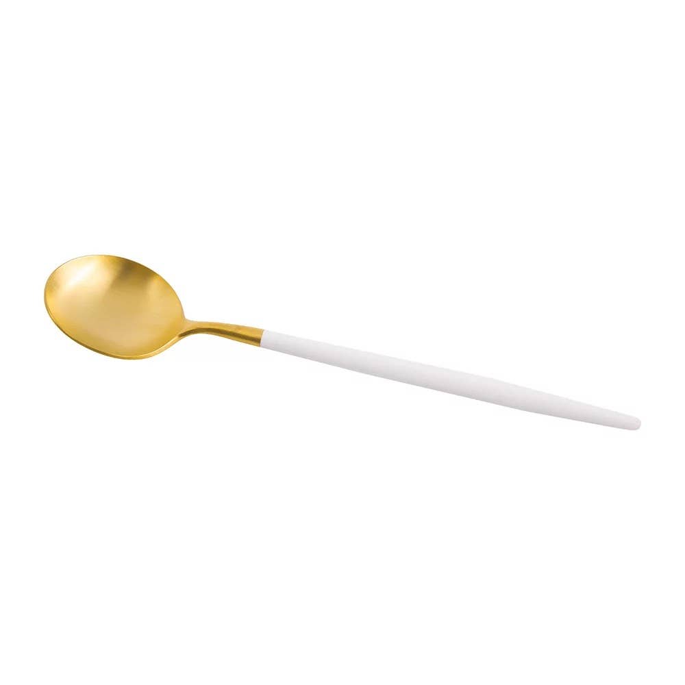 _Gold & White Coffee/Tea Spoon