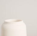 White unglazed ceramic vase by L'Impatience