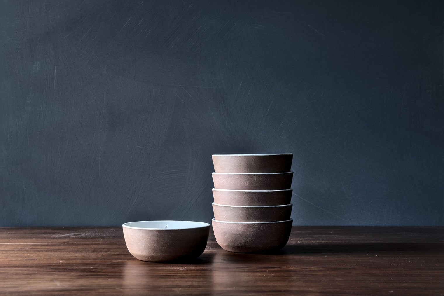 White Cereal Bowls on Red clay - Individual