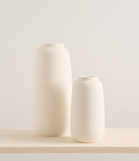 Textured white vases by L'Impatience ceramics in Kingston New York