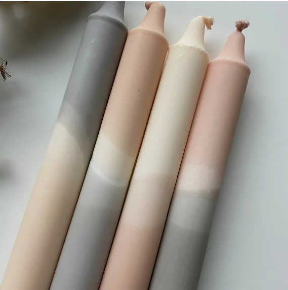 _Set of 4 dip dye taper candles - Ljus