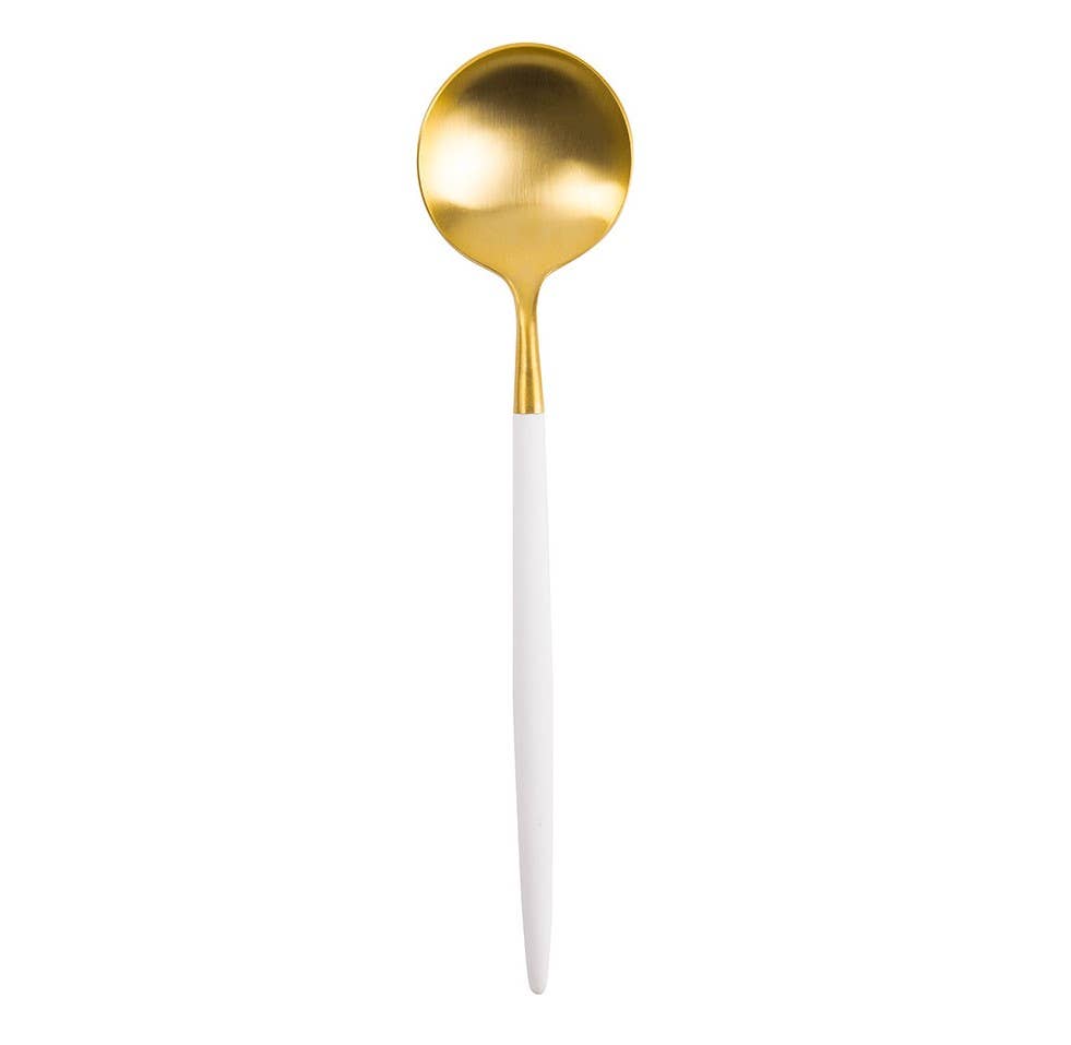 _Gold & White Coffee/Tea Spoon